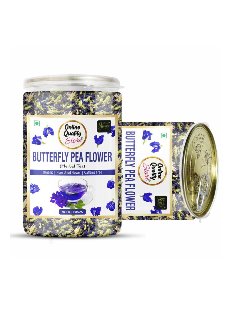 Online Quality Store Organic Butterfly Pea Flower Tea 100g100 percent Natural Herbal Tea Blue Pea Tea Steep as Hot or Iced Tea  - Image 2