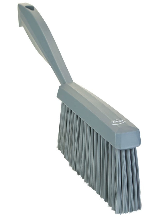 Vikan 458788 Bench Cleaning Brush, Polypropylene/Polyester Soft Bristle Dustpan Brush & Sweeper With Handle, 14-Inch, Gray - Image 1