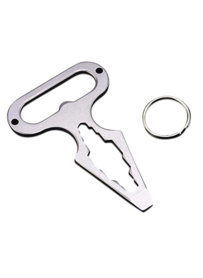 FALMER Keychain Bottle Opener Multi Tool, Stainless Steel Keychain Utility Gadget, Universal Everyday Carry Pocket and Backpack Tool  - Image 2