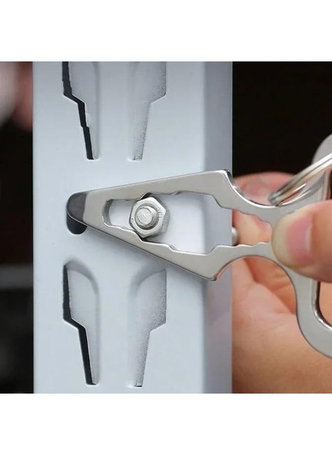 FALMER Keychain Bottle Opener Multi Tool, Stainless Steel Keychain Utility Gadget, Universal Everyday Carry Pocket and Backpack Tool  - Image 5