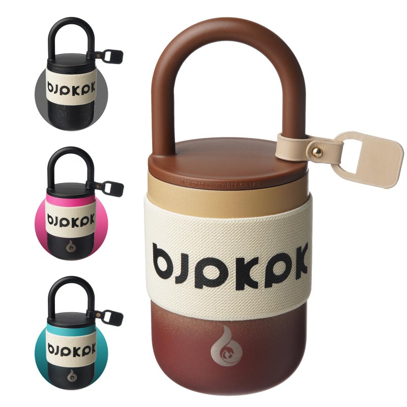 BJPKPK 10oz Insulated Stainless Steel Loop Tumbler With Lid And Handle Travel Coffee Mug Thermal CupLatte - Image 2