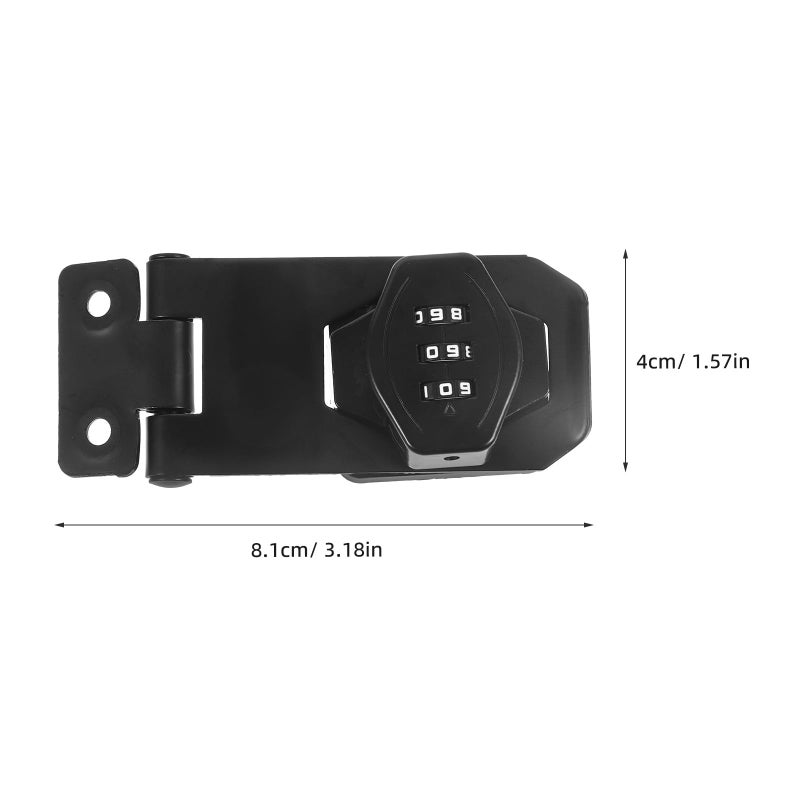 3 Inch Mechanical Cabinet Lock Combination Password Drawer Lock Matte Black Anti Theft - Image 3
