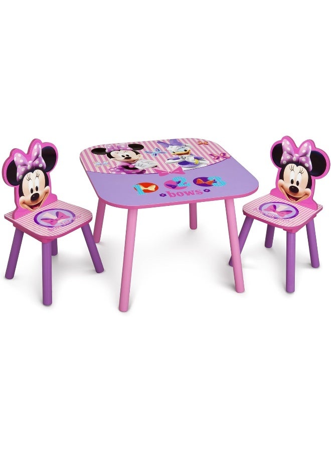 Delta CHILDREN Delta Children Disney Minnie Mouse Kids Chair Table, 3-Piece Set, Multicolor - Image 2