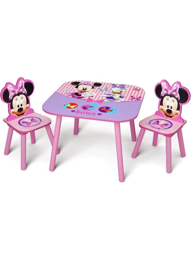 Delta CHILDREN Delta Children Disney Minnie Mouse Kids Chair Table, 3-Piece Set, Multicolor - Image 1