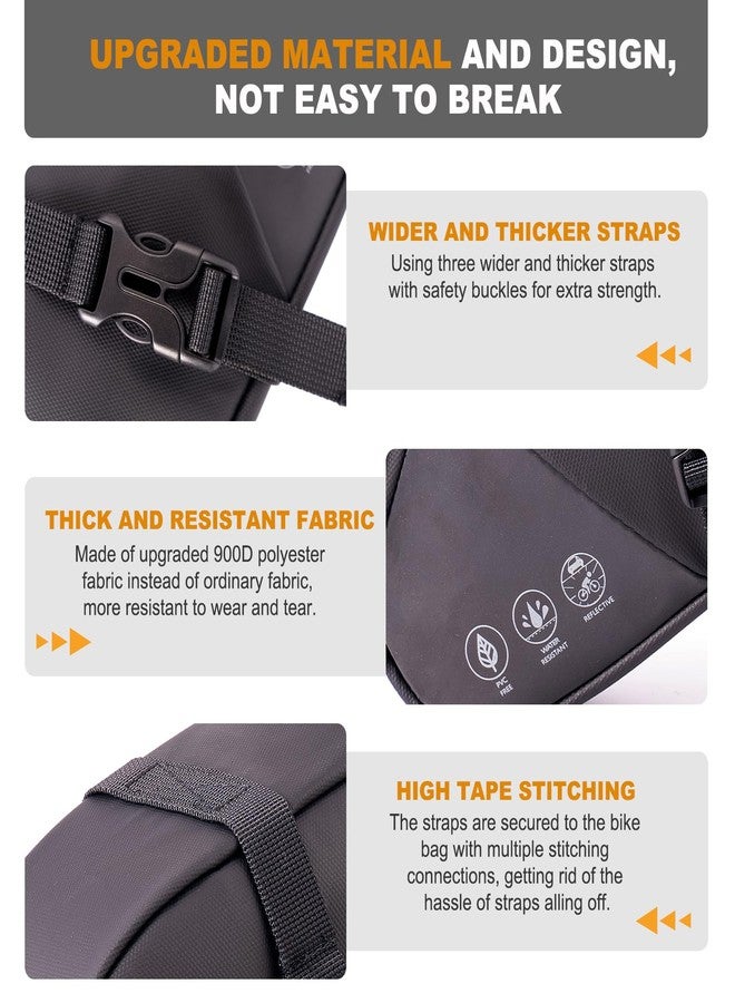 NDakter Bike Seat Bag, 2L Large Capacity Bicycle Saddle Bag,Waterproof Bike Pouch Under Seat, Storage Space adjustable Bike Storage Bag With Large Reflective Coating, Bike Tool Pack for Adult Bike - Image 3