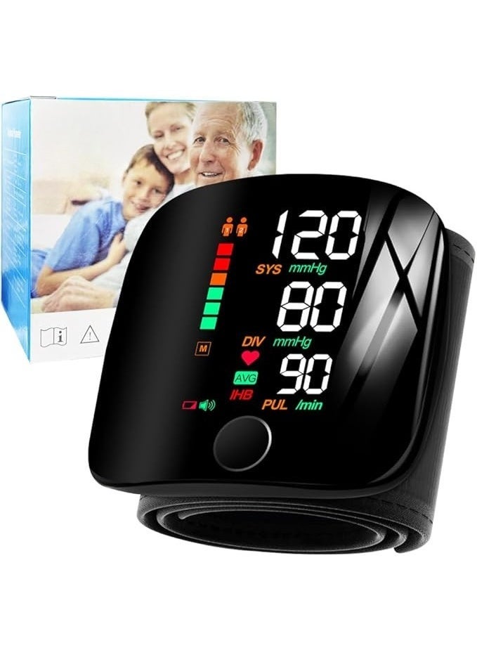 Generic Automatic wrist blood pressure monitor with large backlit ...