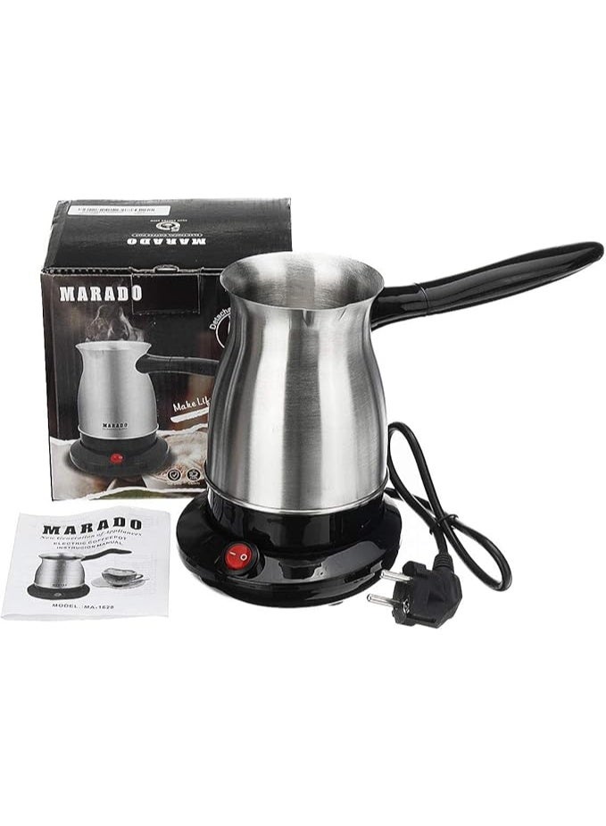 Marado stainless steel Turkish Coffee Maker, Electrical Coffee Pot 500 ML/ 5 Cups. The Best and Most Efficient Way to Make a Warm Cup of Coffee or Tea and Boil Water. - Image 1