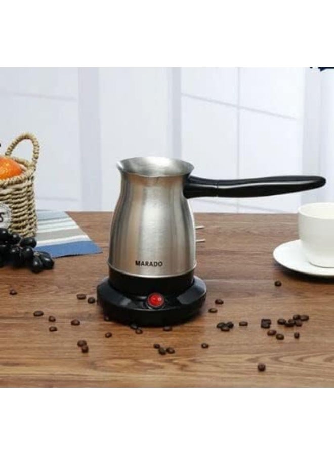 Marado stainless steel Turkish Coffee Maker, Electrical Coffee Pot 500 ML/ 5 Cups. The Best and Most Efficient Way to Make a Warm Cup of Coffee or Tea and Boil Water. - Image 2