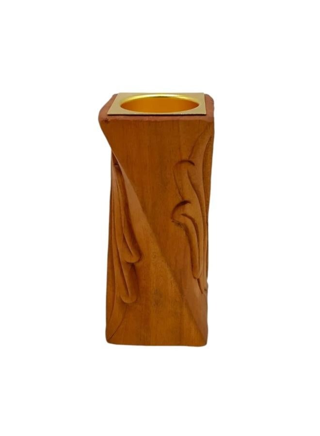 مبخرة الريشة ماجنو ( نحت يدوي من خشب ماجنو الطبيعي) - Image 2