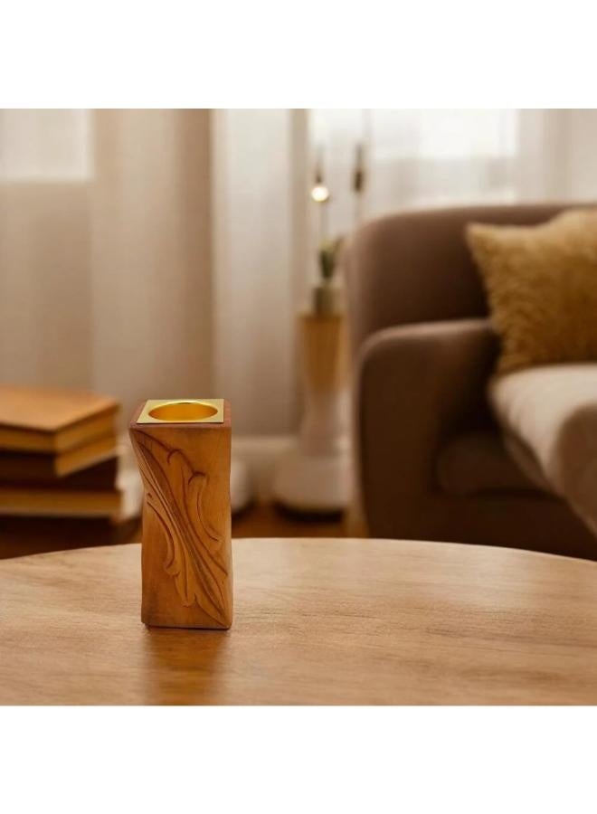 مبخرة الريشة ماجنو ( نحت يدوي من خشب ماجنو الطبيعي) - Image 3