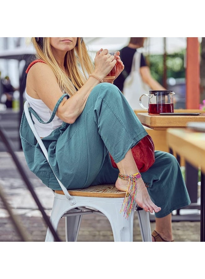 Juinte 60 Pcs Friendship Bracelets Bulk Handmade Braided Bracelets Colorful String Thread Bracelets Friendship Cords Strand Bracelet for Kids Girls Women Teen Party Favors Supplies - Image 4