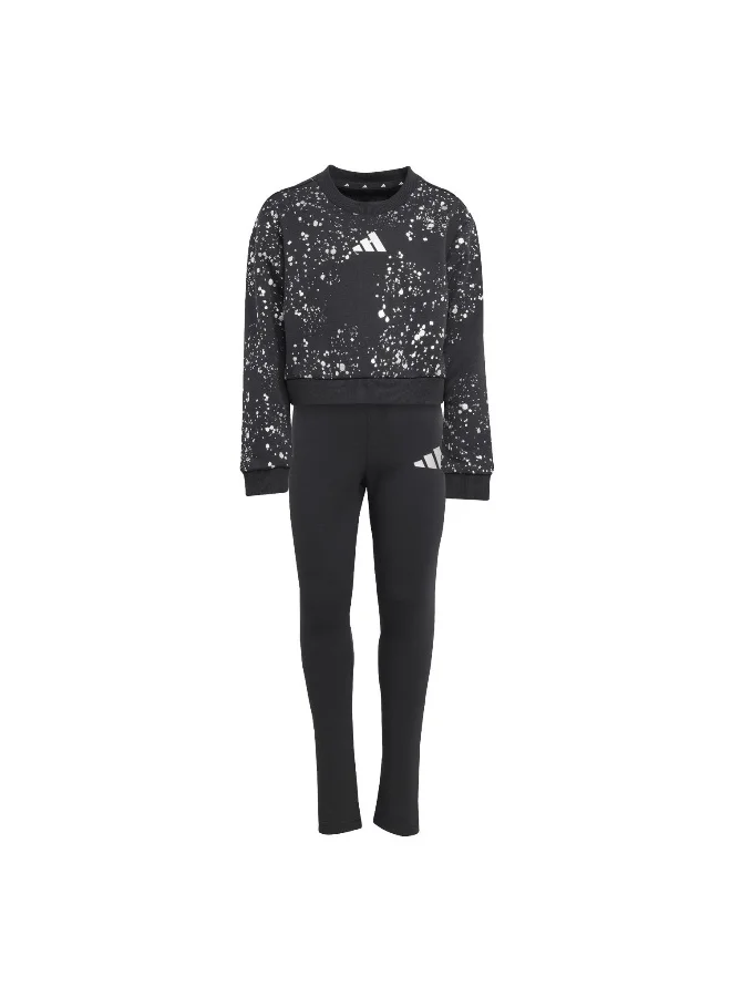 adidas Adidas Lg Glam Set Black Youth/Baby Jogger Suits For Kids