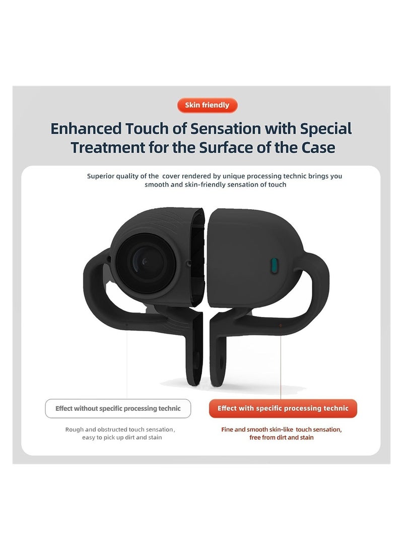 Luckam Protective Case for Insta360 GO 3, Silicone Sleeve Horizonal Frame, for Insta360 GO 3 Action Camera Accessories (Black) - Image 3