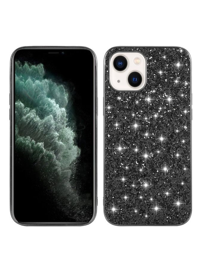 Case Cover For iPhone 15 Glitter Powder TPU Phone Case Black