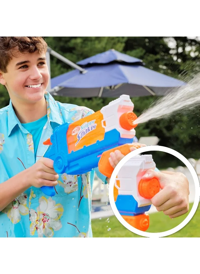 نيرف Nerf Super Soaker Flip Fill Water Blaster - 4 Spray Styles - Fast Fill - Large 890ml Water Tank - Age 6 Years & Up.