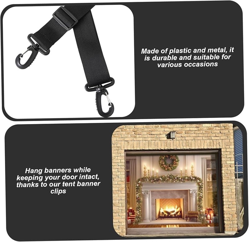 Garage Door Cover Installation Kit 4Pcs Adjustable Nylon Straps with Hooks - Image 3