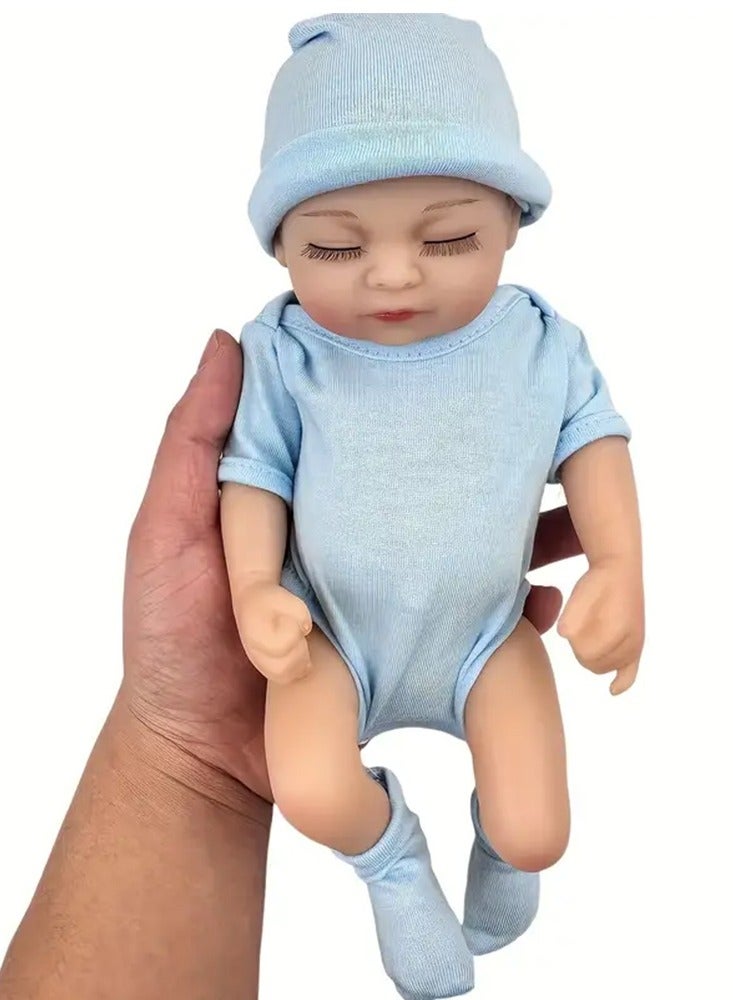 Mini Size 10 Inch 28 Cm Full Vinyl Baby Doll with Clothes - Image 1