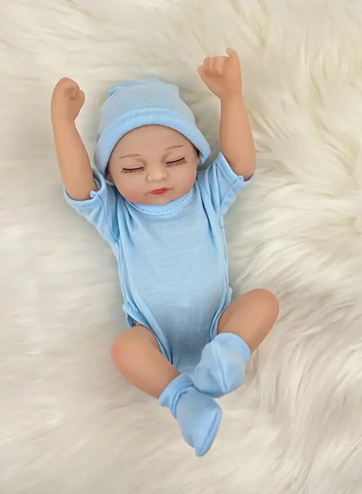 Mini Size 10 Inch 28 Cm Full Vinyl Baby Doll with Clothes - Image 3