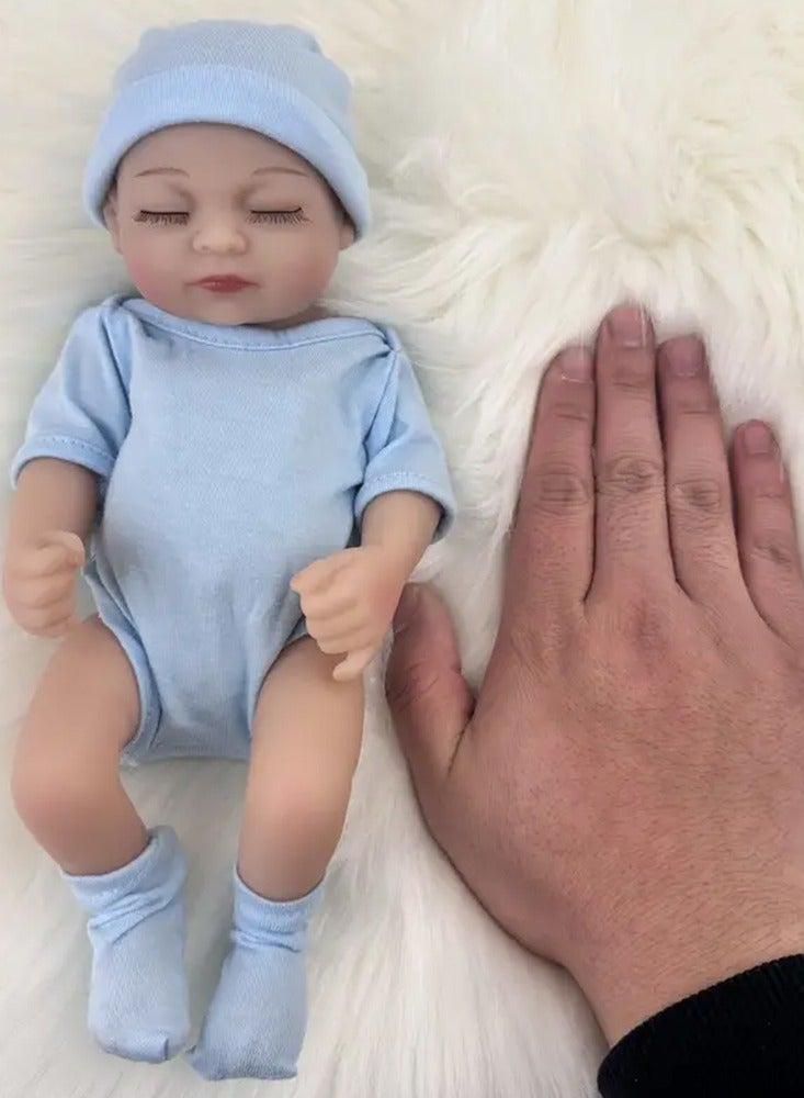 Mini Size 10 Inch 28 Cm Full Vinyl Baby Doll with Clothes - Image 2