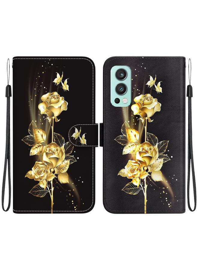 S-TOP Case For OnePlus Nord 2 5G Crystal Texture Colored Drawing Leather Phone Case - Image 1