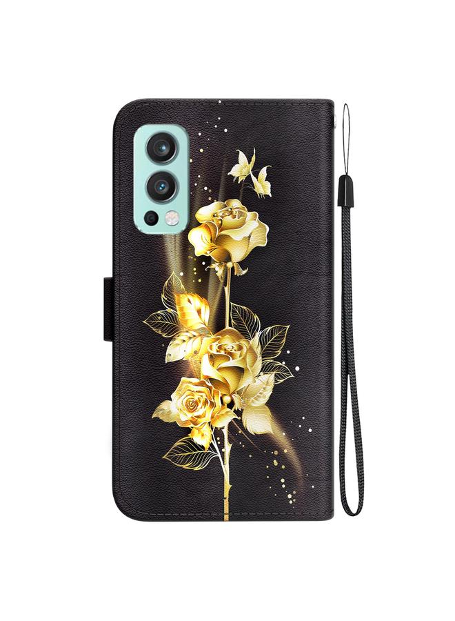 S-TOP Case For OnePlus Nord 2 5G Crystal Texture Colored Drawing Leather Phone Case - Image 3