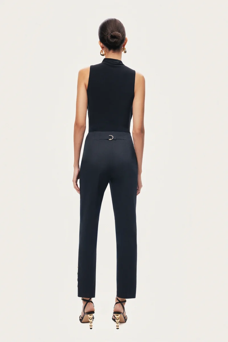 Nocturne  Gold Button Detail Pants for Women | Best Price UAE