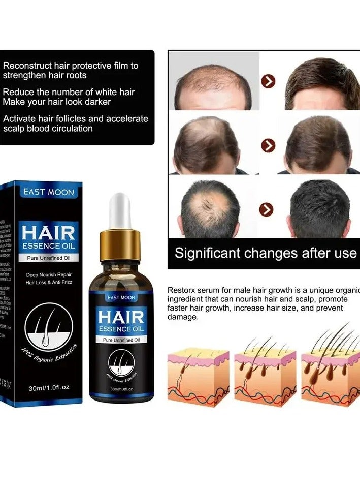 East Moon مصل نمو الشعر للرجال، زيت عطري لنمو الشعر السريع لمدة 7 أيام، مصل فعال لتكثيف الشعر من مستخلصات نباتية، علاج غير مهيج لتساقط الشعر لإعادة نمو الشعر بشكل أكثر كثافة - Image 3