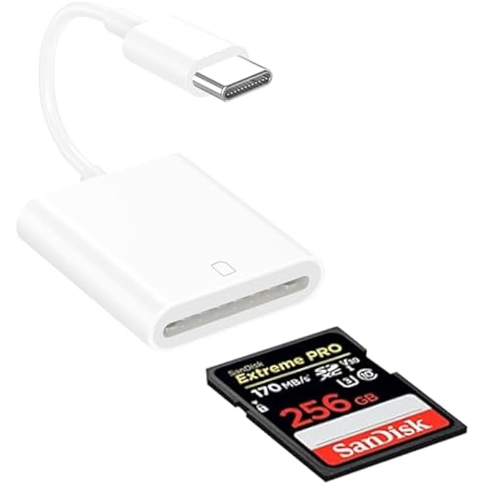 rayihni USB C TO SD CARD READER FOR IPHONE 16 15, [MFI CERTIFIED] ONE SLOT USB TYPE C TO SD CAMERA ADAPTER, TYPE C MEMORY CARD ADAPTER TRAIL CAMERA VIEWER FOR IPHONE/IPAD/MACBOOK/ANDROID MAXFAST TRANSFERS - Image 1