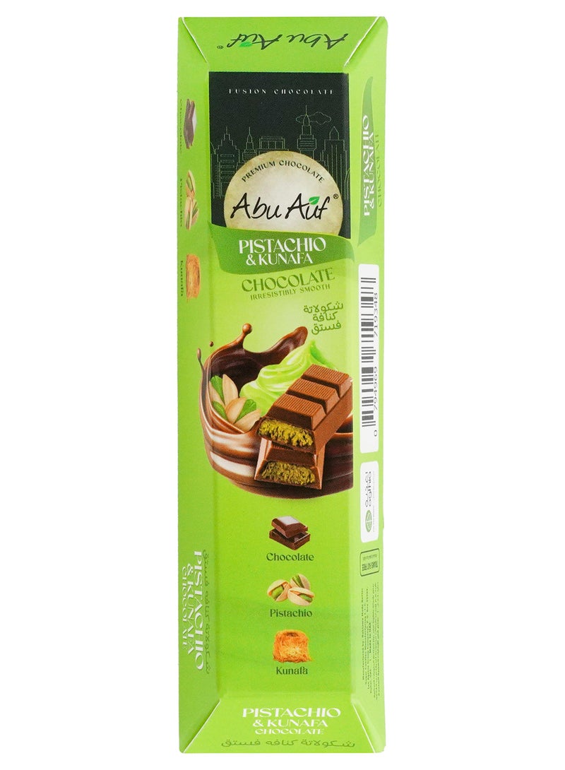 Abu Auf Pistachio & Kunafa Premium Dubai Viral Chocolate Bar 45g - Image 1