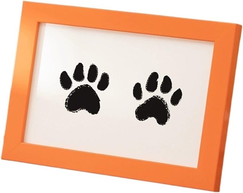 Picture Frames 6-inch Photo Frame, Pet Footprints, Handprints, Dog Paw Prints, Commemorative Photo Frame(Red,6inch) - Image 1