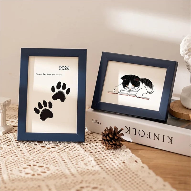 Picture Frames 6-inch Photo Frame, Pet Footprints, Handprints, Dog Paw Prints, Commemorative Photo Frame(Red,6inch) - Image 5