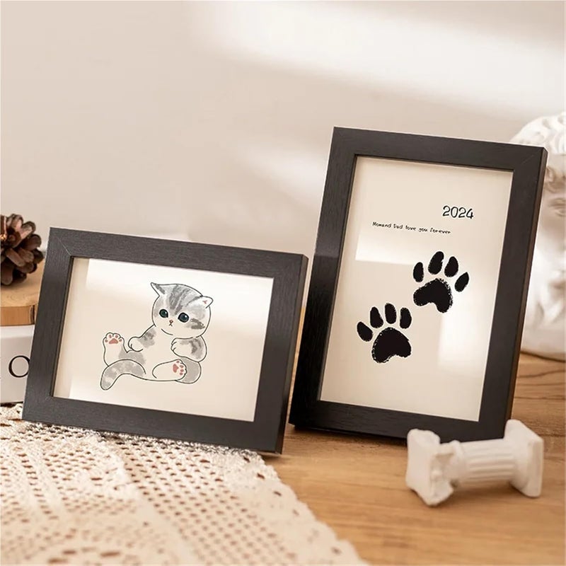 Picture Frames 6-inch Photo Frame, Pet Footprints, Handprints, Dog Paw Prints, Commemorative Photo Frame(Red,6inch) - Image 3