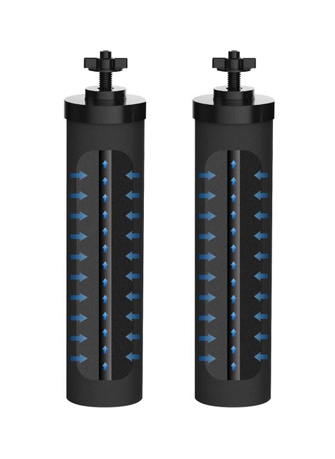 2 Pcs Premium Water Filter Black Active Carbon Element Cartridge Compatible with Berkey Countertop Water Purification System 2 9BB Purification Elements Certified by NSF ANSI 42