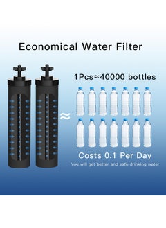 SYOSI 2 Pcs Premium Water Filter Black Active Carbon Element Cartridge Compatible with Berkey Countertop Water Purification System 2 9BB Purification Elements Certified by NSF ANSI 42  - Image 3
