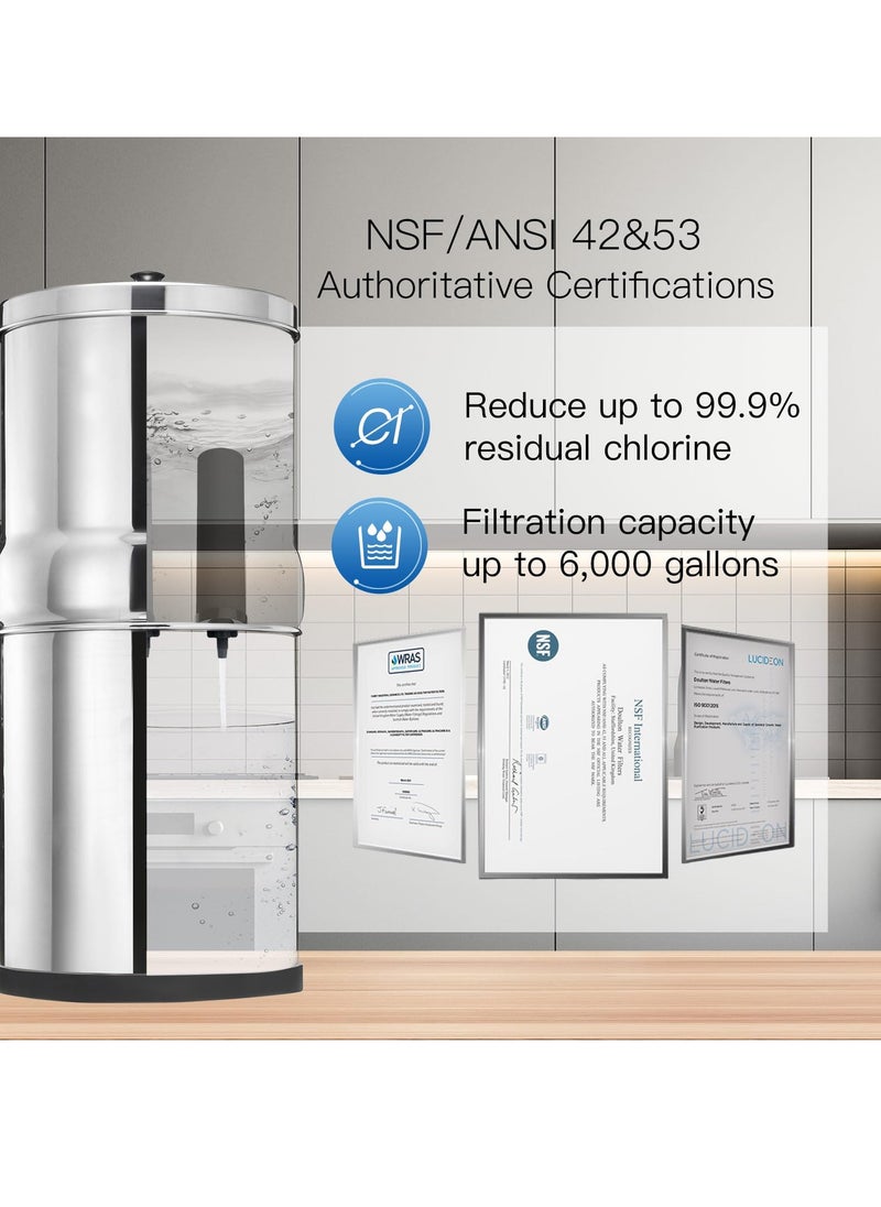SYOSI - 2 Pcs Premium Water Filter Black Active Carbon Element Cartridge Compatible with Berkey Countertop Water Purification System 2 9BB Purification Elements Certified by NSF ANSI 42 - Image 1