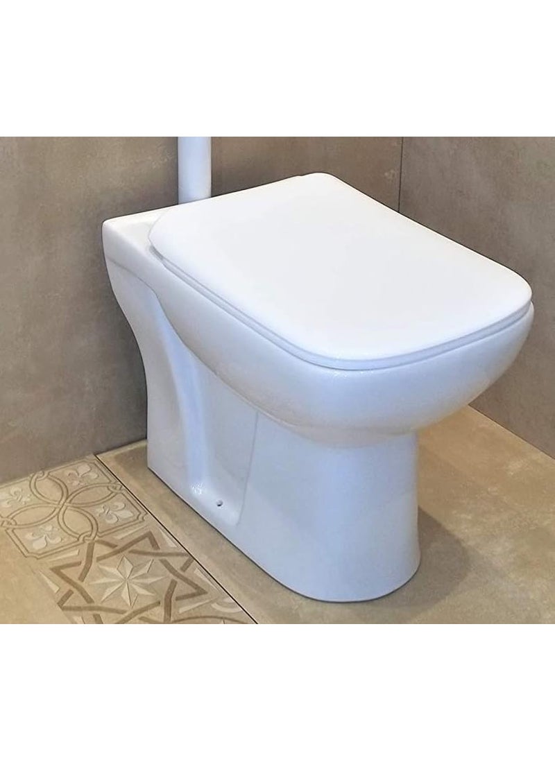Bherunath Bherunath Floor Mounted European Water ClosetWestern Toilet CommodeEWC P Trap Concealed with Soft Close Hydraulic Seat Cover White Premium Slim Dual Flush Flush Tank Combo P TRAP  - Image 3