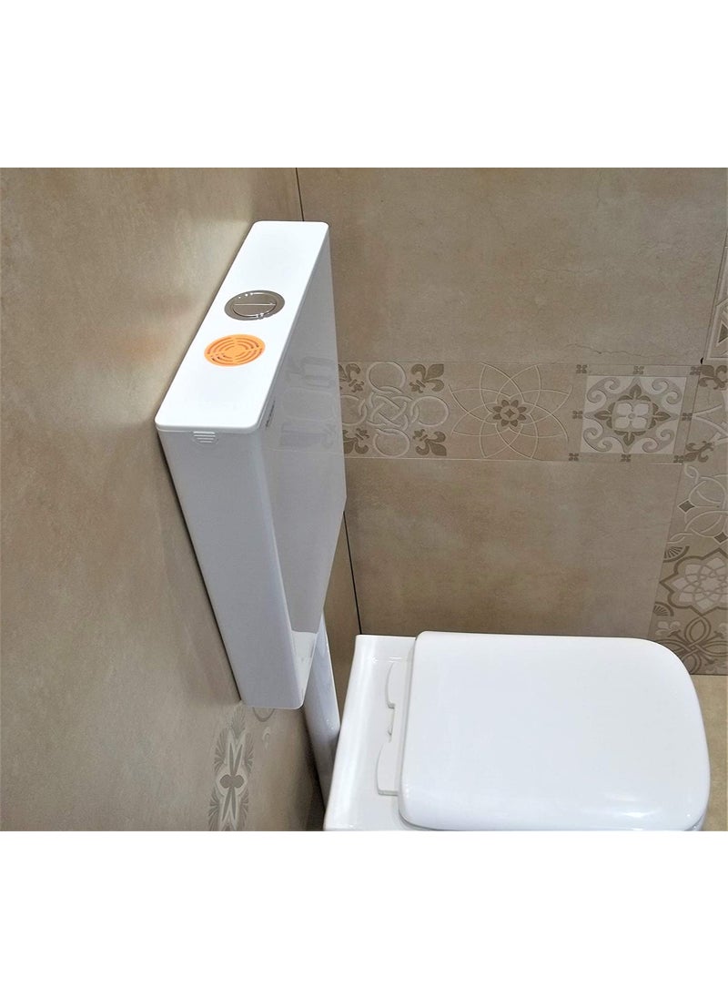 Bherunath Bherunath Floor Mounted European Water ClosetWestern Toilet CommodeEWC P Trap Concealed with Soft Close Hydraulic Seat Cover White Premium Slim Dual Flush Flush Tank Combo P TRAP  - Image 4
