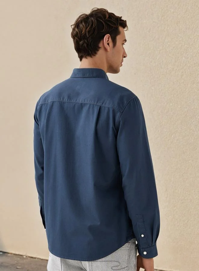 Lee Cooper  Lee Cooper Regular Fit Shirt with Collar for Men | Best Price UAE