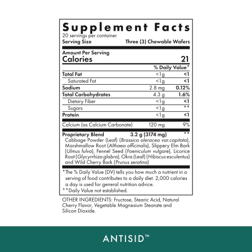 MICHAEL'S Health Naturopathic Programs Antisid - 60 Vegan Chewable Wafers - Wild Cherry Flavor - Supports Healthy Digestion - Kosher - 20 Servings - Image 2