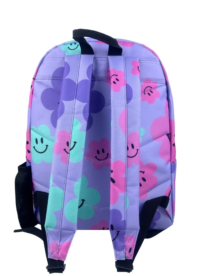 JUST HYPE Iconic Backpack - Purple Happy Flowers