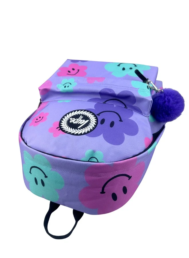 JUST HYPE Iconic Backpack - Purple Happy Flowers