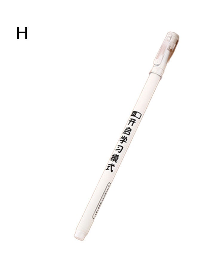 نيبمينينت قلم حبر جل مُزود برأس كروي دوار مقاس 0.5 مم أبيض