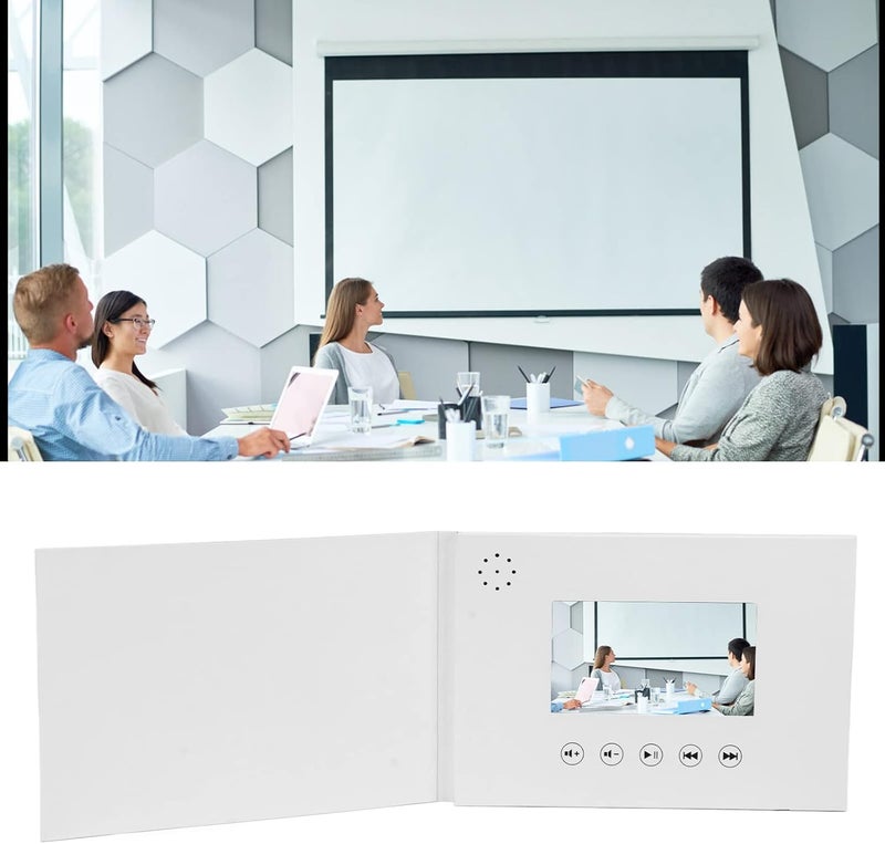 Video Greeting Card with LCD Screen, Electronic Greeting Card A5 Size 128M Memory - HD Video Playback, Picture Support, Ideal for Wedding Songs Video Card and Christmas Cards (4.3 Inch 500mAh Li Ion Battery) - Image 2