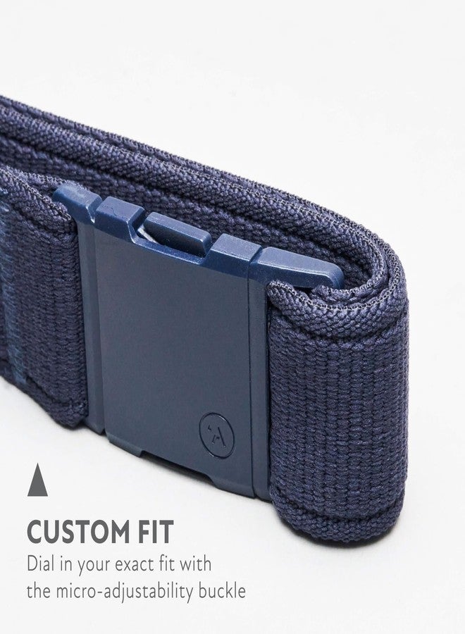 Arcade Belts A2 Slim Adventure Belt: Heavy Duty Stretch, Metal Free Buckle, Atlas - Navy, Standard (Up to 40"); 1.25" Slim Width - Image 3