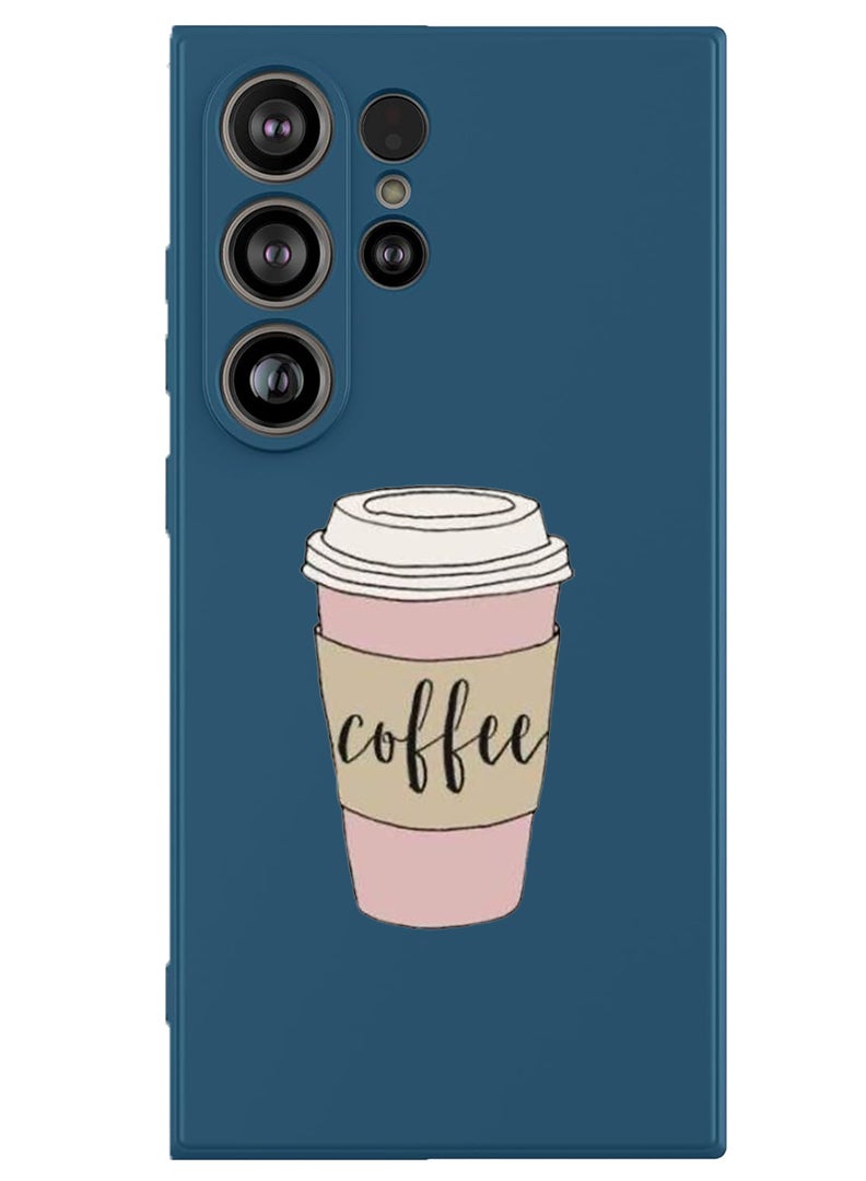 Theodor Protective Slim Fit Case Liquid Silicone Cover with Full Body Protection Anti-Scratch Shockproof Case For Samsung Galaxy S25 Ultra (Blue) - Coffee (2) - Image 1