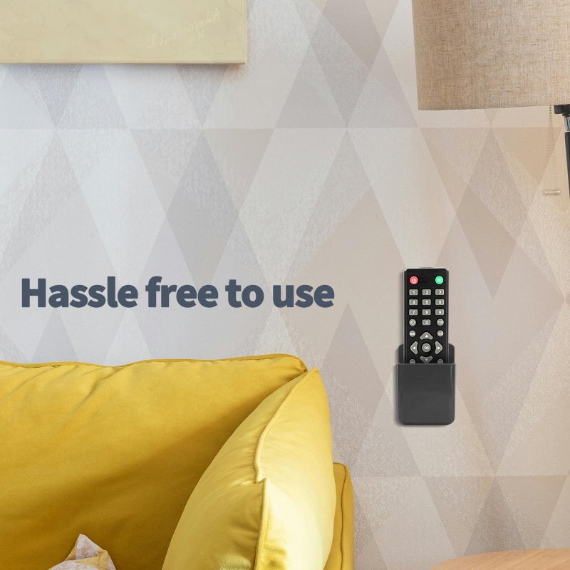 Aecsze 2 PCS Remote Control Holders Wall Mount, Self Adhesive TV Air Conditioner Remote Control Holder, Wall Mount Storage Box Organizer Wall Pen Holder Storage for Home Office School (Grey, 2) - Image 5