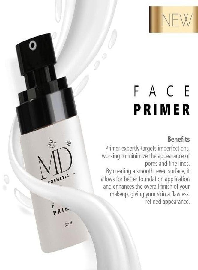 MD Cosmetic Face Primer, Oil-Free, Oil-Free Face Primer for Smooth Makeup Base Hydrating & Lightweight Formula 30ml - Image 3