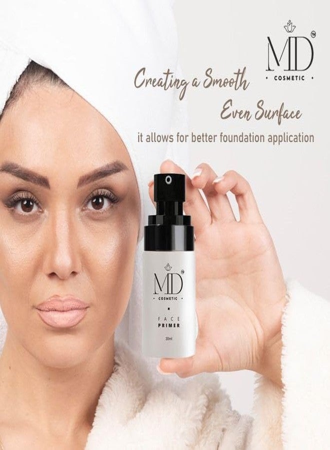 MD Cosmetic Face Primer, Oil-Free, Oil-Free Face Primer for Smooth Makeup Base Hydrating & Lightweight Formula 30ml - Image 4
