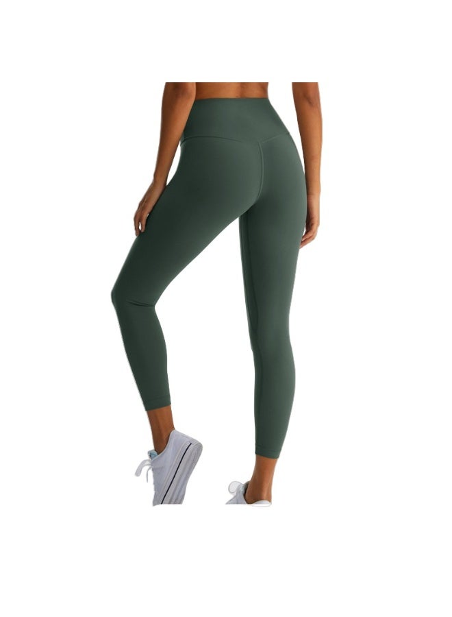 NIBEMINENT Essential/Pure&Plain 7/8 Leggings, High Waisted Compression Soft Pants Workout Athletic Yoga Pants 24" - Image 1