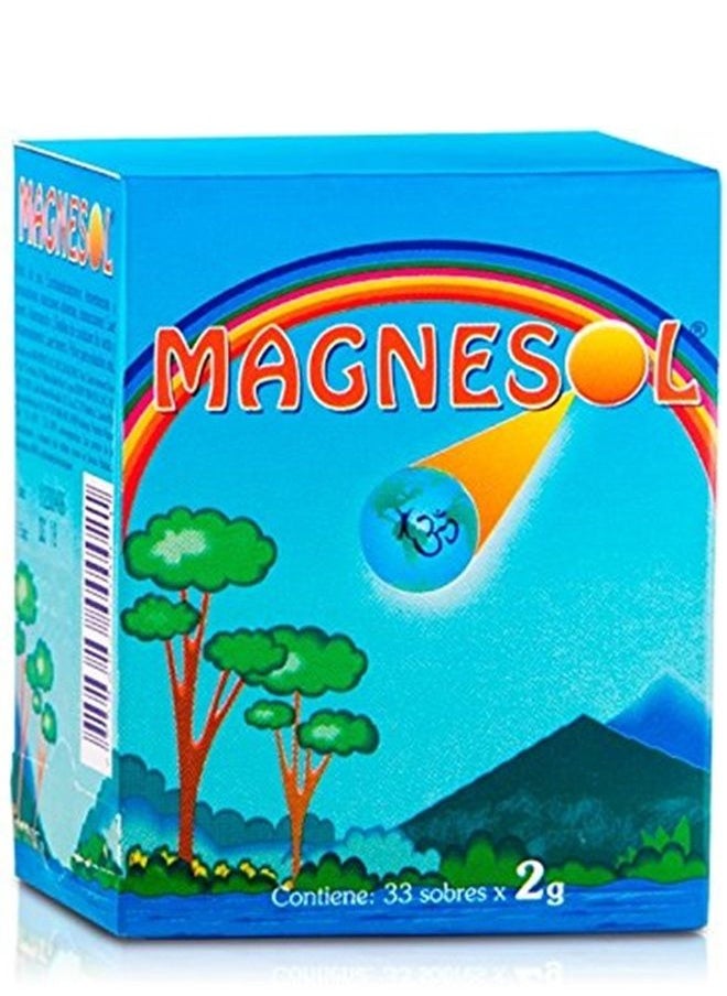 Magnesol Magnesium Supplement - Magnesium Chloride with Zinc Oxide - Powder Form - 260mg / 33 Sachet 1 pack 